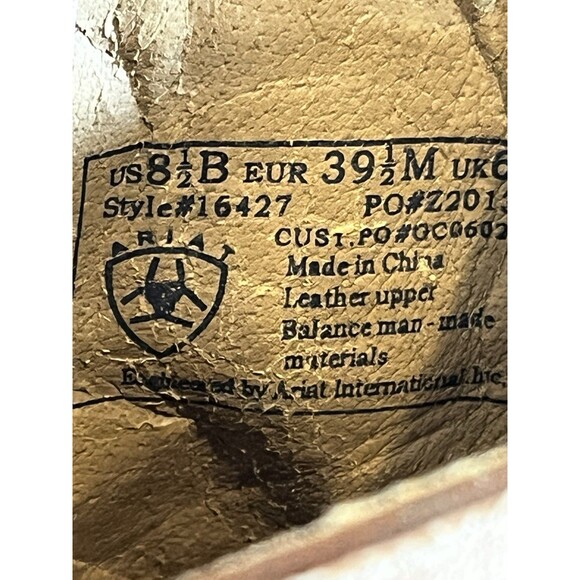 Ariat Fatbaby Western Boots Sz 8.5B Womens Brown and Pink Suede upper 2479 - Picture 11 of 11